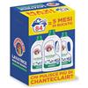 Chanteclair - Detersivo per Lavatrice, Profumo Muschio Bianco, Formula Concentrata, con Vero Sgrassatore - 3 Flaconi da 1260 ml