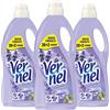 Vernel Lavanda Ammorbidente Diluito per Lavaggi in Lavatrice Bucato Profumato Fresca Fragranza Capi Morbidi e Soffici - 3 Flaconi da 1,45 Litri