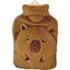 Generico Borsa Per Acqua Calda - 1000 ml A Forma Di Capibara,Borsa Acqua Riscaldata - Per Campeggio Viaggio Schiena Scuola Spalla Gambe Collo Mano Bambini Donne Uomini
