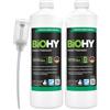 BiOHY Detergente per parquet (2 bottiglie da 1l) + Distributore | Ideale per parquet sigillato | Delicato sul materiale | Evitare l'umidità stagnante (Parkettreiniger)