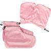 Generic Guanti in paraffina, guanti termali per mani, 28 x 20 cm, morbidi elastici traspiranti, coprigambe idratanti, guanti riscaldati per dormire, da donna, crema e cera