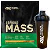 Optimum Nutrition Serious Mass Proteine Whey in Polvere Integratore Calorico per Sviluppo Muscolare e Aumento Massa Gusto Cioccolato e Burro di Arachidi 16 Porzioni 5,45Kg + Shaker