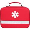 Lyirfan Borsa di primo soccorso professionale vuota, kit di primo soccorso isolato con divisori, impermeabile, per casa, ufficio, auto, escursionismo, borsa medica di emergenza portatile (solo borsa)
