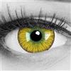 Meralens Lenti a Contatto Colorate gialle Alien 17mm Lenses - con porta lenti a contatto - ideali per Manga Anime Halloween - Durata 1 Anno - 1 Coppia senza correzione