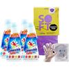 FEI FAN FEIFAN Smacchio Tutto Concentrato, Efficace su Tutte le Macchie, Dotata di Spazzolina Erogatrice, 250ml + OMAGGIO Panno in Lattice E 100pz Guanti HDPE Monouso(4 Flaconi+1 Panno Lattice+Guanti)