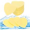 QUARKZMAN 60 Conta Spugne Facciali Comprimibili a Forma di Cuore Giallo | per Pulizia Viso, per Routine Cura Pelle Quotidiana a Casa Cucina Viaggio