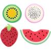Amosfun 4 spugne da bagno di frutta, spugne per la pulizia del bagno, per la doccia, massaggi, per il corpo, per il bagno, per la doccia, per il bagno, per la frutta e il bambino