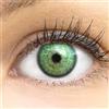 GLAMLENS Lenti a contatto colorate verde Ibiza Green - con porta lenti a contatto - verde naturali in silicone idrogel - 2 pezzi - DIA 14,20 - senza correzione 0.00 diottrie lente a contatto