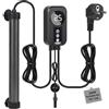 EXLECO Riscaldatore Acquario da 300 W Tubolare in Titanio con Controller a LED e Sensore di Temperatura, Riscaldatore per Acquario Pesce con Temperatura Regolabile, Adatto per Pesci 100-120 Litri