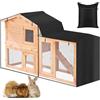 Skyour Copertura per conigli triangolari per interni, esterni, resistente, impermeabile, per coniglio, cavia, animali domestici, coperture per gabbia per animali domestici (148 x 52 x 86 cm)