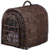 e-wicker24 Alles aus Weide Gabbia, Cestino per il trasporto in vimini per gatti e cani, cestino per velo, colore: marrone con cuscino)