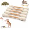 Générique 2026 Cotton Swabs Cat Toys with Catnip 6 Pk Durable Big Kitten Chew Dental Teething Ropes Giant Interactive Felt Kitty Kicker Toy Sticks for Boredom Exercise Play Anxiety Digestive Aid Lover Gift