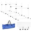 PawHut Set di 4 Ostacoli Agility Dog Altezza Regolabile 99x65x94cm Bianco