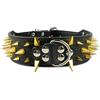 haoyueer Collare per cani affilato con borchie, larghezza 5 cm, elegante, in pelle, per cani di taglia media e grande Pitbull, Labrador, Boxer Rottweiler Pastore Tedesco