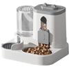 Nudorpn Distributore automatico 2 in 1 per gatti e cani, con serbatoio d'acqua e crocchette, mangiatoia e abbeveratoio grande capacità per animali domestici interni
