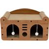 Duoruameng Cuccia per gatti marrone, con palline da gioco, rettangolare, cuccia per gatti, grandi porte, cuccia per gatti, case allargate e ispessite, 56 x 30 x 30 cm, facile da montare