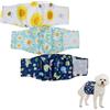 Hixingo Pannolini Cane Maschio, 3 Pezzi Altamente Assorbenti Pannolini per Cani Maschi, Mutande Riutilizzabili per Cani in Calore, Pannolini a Fascia per Cani Maschi (S,Estate)