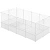 EUGAD Recinto per Conigli da Interno, Recinto per Animali con Fondo, DIY Recinzione per Animali di Piccola, Gabbia in Plastica 142x71x53cm Gabbia per Conigli Porcellino d'India Criceti Cuccioli
