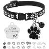Uiopa Collare Gatto Personalizzato + Medaglietta Cane Personalizzata con Incisione, Collare Cane Taglia Piccola con Campanelli, Regolabile 19-32 cm Collarino per Gattino e Gatti (Nero)