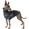 DHGTEP Cappotto per Cani in Pile con Le Gambe, Inverno Caldo Addensare Onesie Jumper per Levrieri Italiani, Whippet, Lurcher, Alano, Pharaoh Hound, Bedlington Terrier (Color : Grigio, Taglia : L)