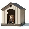 Aqpet Cuccia per Cani in Plastica Impermeabile da Esterno e Interno - Casetta con Pavimento Rialzato e Sistema di Ventilazione - Rifugio Resistente per Cani di taglia Media 77x82x82h cm