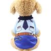 FANSU Vestiti del Cane Halloween Vestiti Caldi Cucciolo Vestito Pet Felpa Maglione Morbido Abbigliamento Cani di Piccola Taglia Divertente Pet Costume Scherzo del Gatto (L,Polizia)