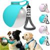 YJWZ Borraccia per Cani Portatile 285ml in Acciaio Inox 304 con Ciotola Pieghevole in Silicone, Borraccia Cane Anti-Goccia con Moschettone, Ideale per Passeggiate (Blu)