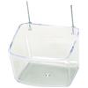 2gr Mangiatoia trasparente profonda con ganci metallici, 400 ml