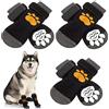 AMOMYDOG Calze per Cani, 6 Pezzi Calzini Antiscivolo per Cani Gatti, Protezione Zampe Cani con Fondo in Gomma e Cinghie Regolabili, Controllo Trazione per Interni per Cane Gatto (L)