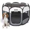 Nobleza - Recinto per Cani Pieghevole, Box Portatile per Animali Domestici in Tessuto Oxford Impermeabile, Recinto Gioco per Cuccioli, Gatti e Conigli, per Interno ed Esterno, 92x92x58cm