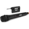 Pyle Sistema microfonico wireless UHF - Microfono per karaoke, microfono dinamico con ricevitore USB e batteria ricaricabile, microfono per karaoke e canto per configurazione PA DJ