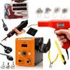 Rosfix Stazione di saldatura Hot-Air 858D + pistola a rivetto in plastica in valigetta + 200 rivetti - Utensili versatili per riparazioni elettroniche e montaggio in plastica - Rosfix 858D