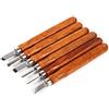 HERCHR Set di strumenti per intaglio del legno, kit per intagliare il legno per principianti Scultura fai-da-te falegname(6pcs)