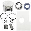 UYTGFO Adatto for Stihl MS180 MS 180 018 Motosega Ricambi 38mm Pistone Motore Albero Motore Paraolio Cuscinetto Filtro Aria Kit