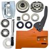 UYTGFO Adatto for motosega HUSQVARNA 50 51 55 Rancher con cuscinetti, guarnizioni, piastra barra, tamburo frizione, coperchio laterale, maniglia freno catena, kit pompa olio