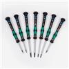 Wera 2054/7 Kraftform - Set di cacciaviti di precisione metrica con micro esagonali, misura metrica