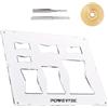 POWERTEC 71869V - Kit di punte per fresa in ottone massiccio con modello a farfalla 7 in 1, papillon decorativo
