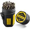 CaRoller - Set di 29 punte per trapano, in acciaio cobalto M35 (1/16 - 1/2 X 64ths), gambo rotondo a 135 gradi con tre piatti