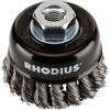 Rhodius STBZ Spazzola a tazza 65x20xM14 intrecciata 0,35/0,5 10 pezzi, spessore del filo: 0,50 mm