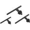 Eawfgtuw Set di chiavi per mandrino in acciaio al carbonio ad alto tenore di carbonio, 3 pezzi per sostituzione sicura delle punte, compatibile con trapani da 10 mm e 13 mm, nero