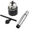 LVYXON MT2 Mandrino per trapano conico Morse con chiave per contropunta mini tornio in metallo, acciaio 1010 a basso tenore di carbonio, capacità 5/64-1/2 pollici, compatibile con Jacobs Taper #33