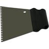DEWEPRO Spatola Dentata Per Colla 180 mm 4 x 4 mm In Acciaio Inox - Spatola Trapezoidale Per Piastrelle, Malta E Rasatura - Impugnatura Ergonomica Per Pareti E Pavimenti