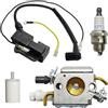 GTWSQQ Kit bobina di accensione carburatore for Husqvarna 340 345 346 350 353 E for filtro carburante for motosega Jonsered CS 2141 2145 2150, candela