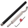 DSAINT Collo di Cigno Hollower Ciotola con Punta in Metallo Duro Tornio Scalpello Mini Barra degli Strumenti Set di Utensili for tornitura del Legno con Inserto in Metallo Duro Rotondo da 12 mm Ci3