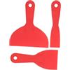 NUOBESTY 3 Pezzi set di spatole raschietto per stucco da muro strumento di raschietto di plastica spatola per gesso spatola per pittura raschietto di vernice pvc rosso