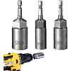 Genérico Hex Head Sockets - 3 pezzi Screwdriver Socket | Drill Insert Air Screwdriver Socket | Hexagon Sockets Set | Hex Sôckets Set for Electric Screwdrivers Drill Replacement Parts for Repairing
