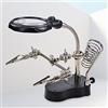 Generic Stazione di Saldatura con Lente D'ingrandimento 4X, Lampada LED Professionale con Clamp/Holder Ausiliarie, Ideale per Artigiani e Hobbisti