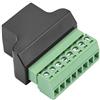 TOPINCN Testa di Conversione Femminile 8 Pins RJ45 Conversione Capo Dell'adattatore Femmina per la Rete di Rete di di Connessione DVR Modellatura in Plastica di
