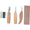Veemoon 5 Pz Scalpello Da Intaglio a Mano Scalpello Da Sgorbia Per Legno Kit Per Intagliare Il Legno Strumento Da Falegname Set Da 5 Pezzi Antitaglio