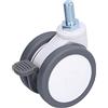 EVTSCAN Ruota universale silenziosa TPR 75 mm con filettatura M12, ruote di ricambio per ruote resistenti e scorrevoli, per banco lavoro, sedia ufficio, tavolo disegno, scuola, ospele